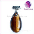 Wholesale quartz crystal pendants tigereye crystal teardrop jewelry pendant